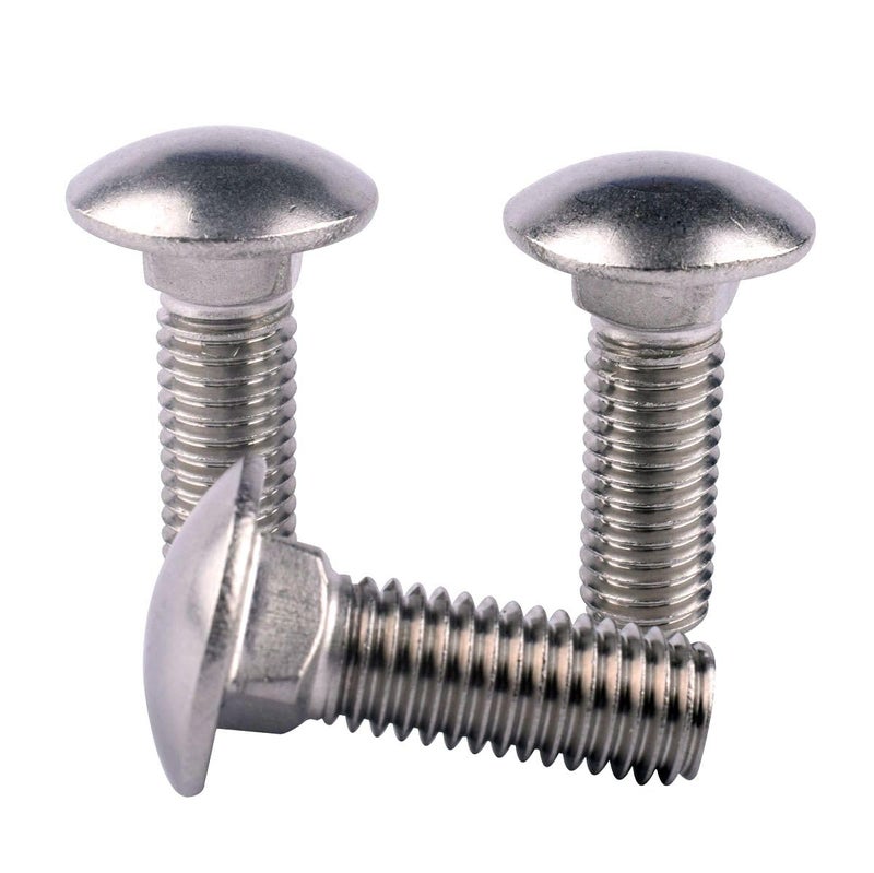 KOSJETHAS Store 1/2-13 x 1-1/2" Carriage Bolts Screws, Round Head Square Neck, 304 Stainless Steel 18-8, UNC Coarse Fully Thread, Quantity 4Pcs - Image 5